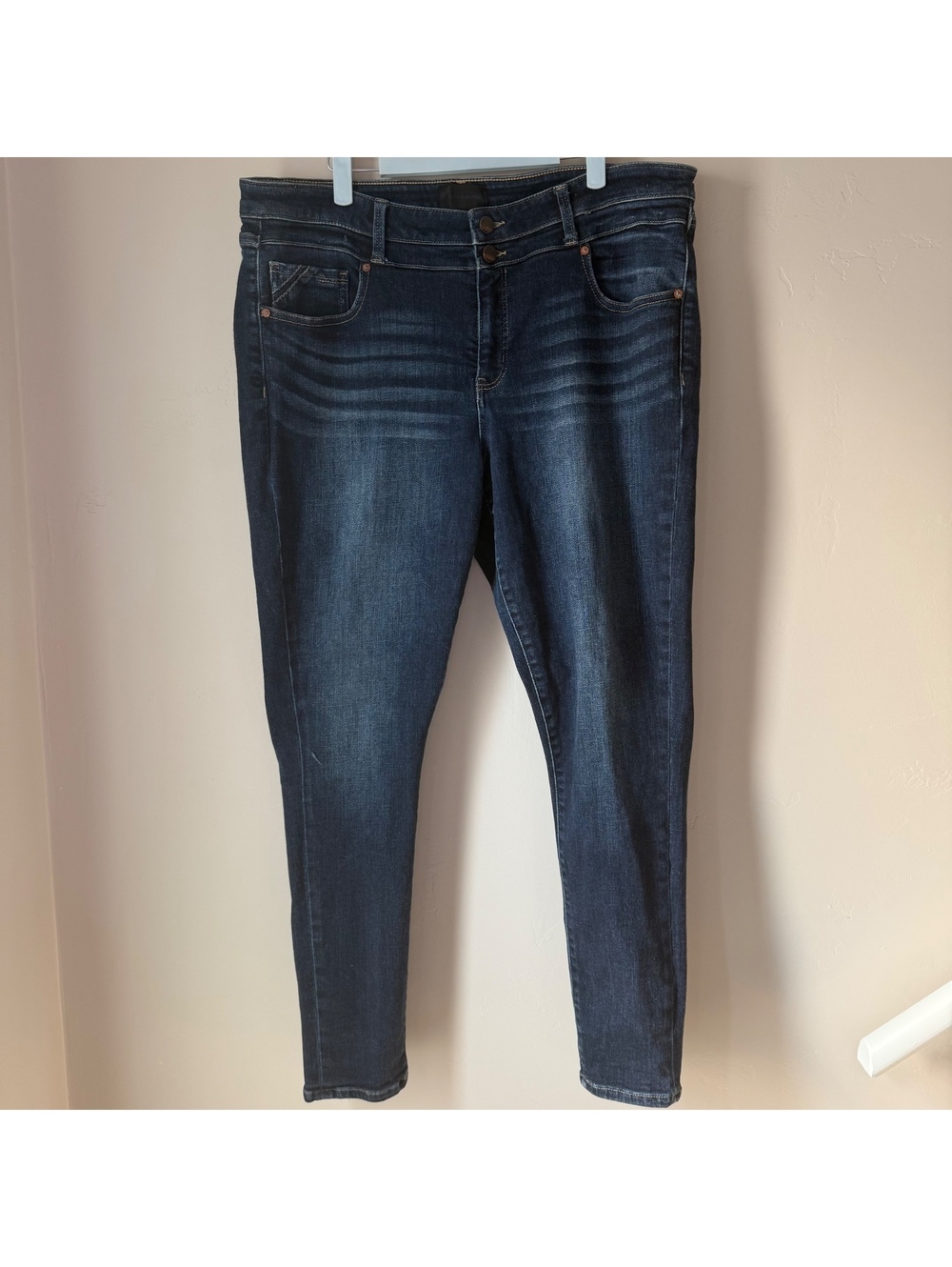 Buckle Black Skinny Jeans Tummy Control | 36 x 30
